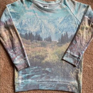 Urban Outfitters Mountain Scene PulloverSweatshirt